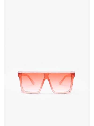 Big Frame Square Top Rivet Sunglasses
