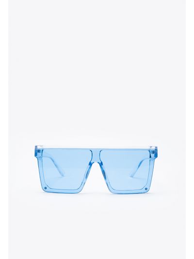 Big Frame Square Top Rivet Sunglasses