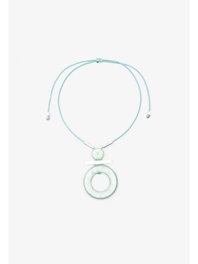 Round Charm Marble Pendant Fashion Necklace -Sale