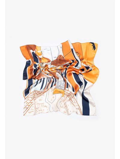 City Tram Train Canvas Print Scarf -Sale