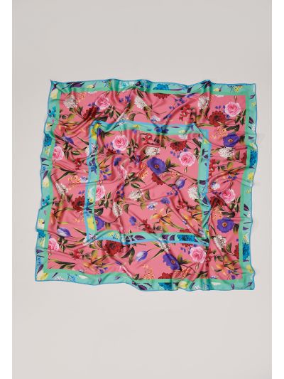 Multicolored Floral Printed All Over Scarf -Sale