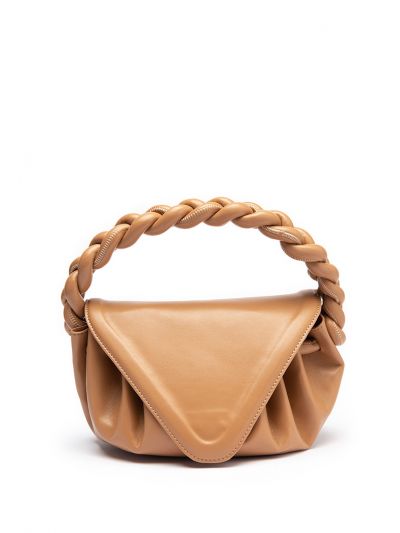 Flap Top Ruched Handbag