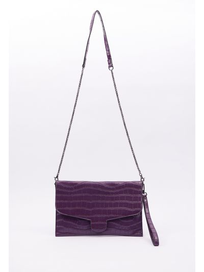 Textured Snap Lock Wristlet Clutch -Sale