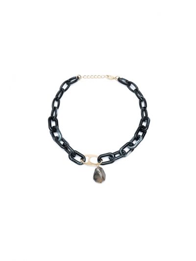 Irregular Stone Chunky Link Chain Necklace -Sale