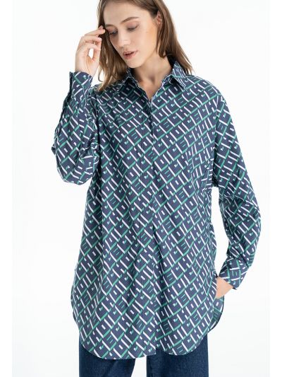 Monogram Patterned Multicolored Shirt