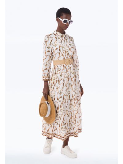 All Over Printed Tassel Maxi Dress -Sale