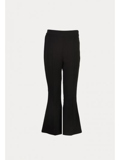 Flared Cut Front Slits High Rise Pants