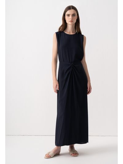 Solid Side Open Wrap Skirt