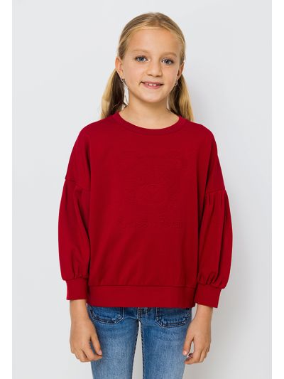 Classic Bear Solid Textured Sweatshirt