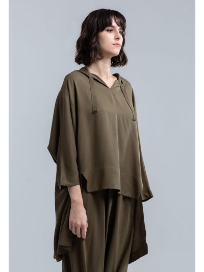Oversized High Low Blouse