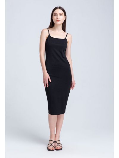 Square Neck Bodycon Basic Dress