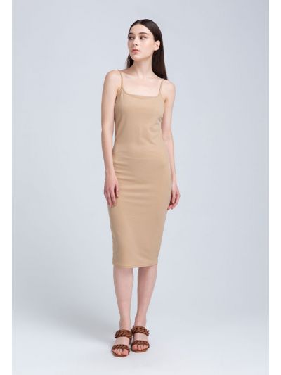 Square Neck Bodycon Basic Dress