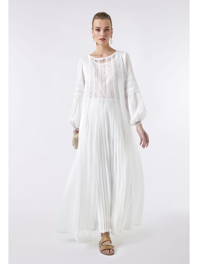 Lace Embroidered Maxi Outerwear