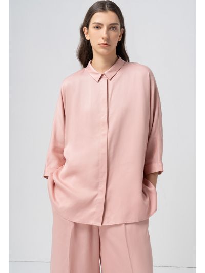 Solid Kimono Sleeves Shirt
