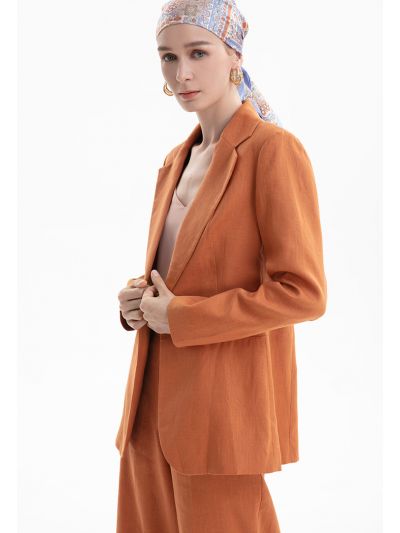Solid Single Breasted Blazer -Sale