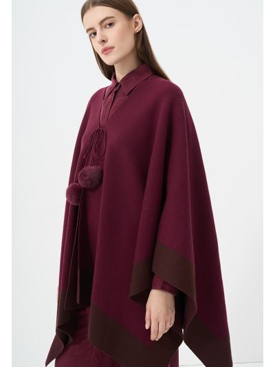 Two Toned Asymmetrical Poncho