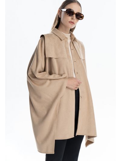 Shoulder Drape Slip On Outerwear -Sale