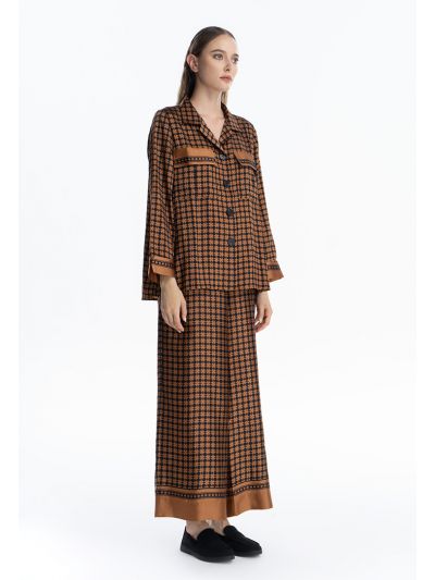 Optical Printed Straight Leg Trouser