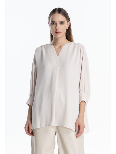 Solid Casual Loose Blouse