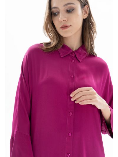 Casual Solid Oversize Shirt -Sale