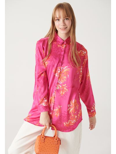 Floral Contrast Patterned Shirt -Sale