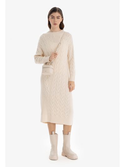 Knitted Braided Solid Dress -Sale