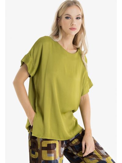 Casual Viscose Solid Blouse -Sale