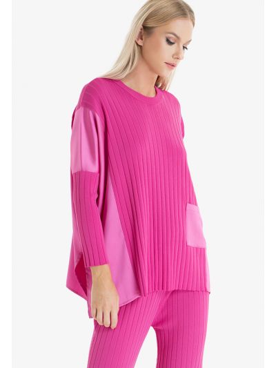 Knitted Pleat Oversize Blouse -Sale