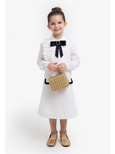 Tweed Lurex Contrast Dress