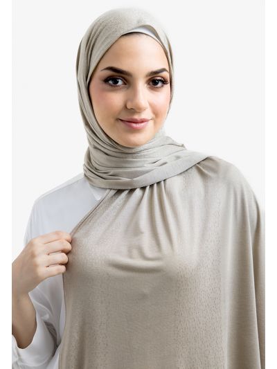 Solid Knitted Pattern Hijab