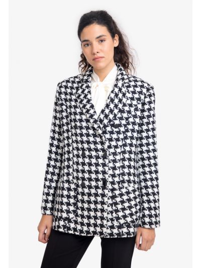 Double Breasted Jigsaw Puzzle Coat -Sale