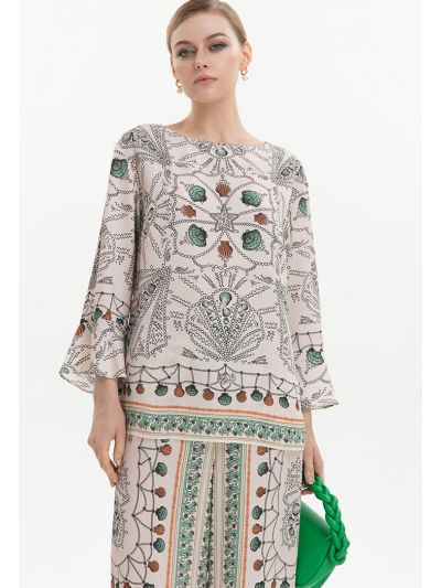Multi Print Blouse -Sale