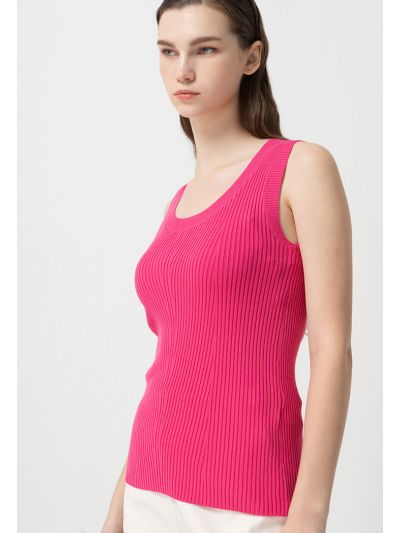 Solid knitted Sleeveless Top