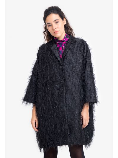Lurex Feather Coat -Sale