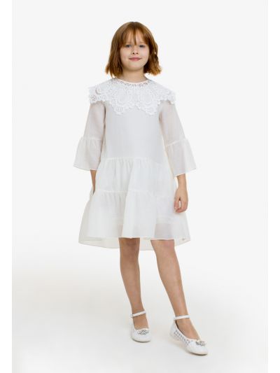 Tiered Dress with Lace Details