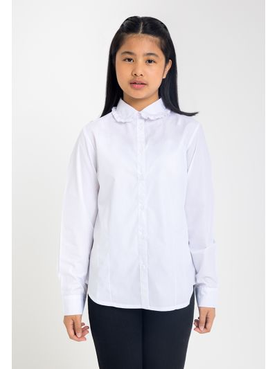 Teens Ruffled Collar School Shirt