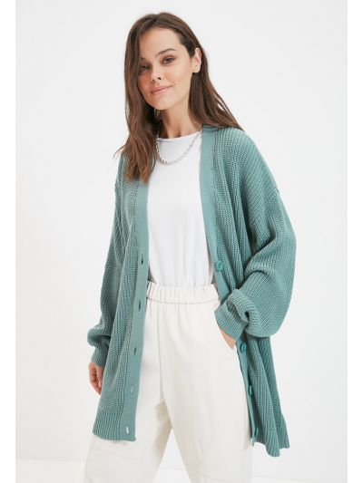 Trendyol Button Detail Knitted Cardigan