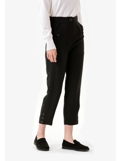 High Waist Solid Trouser