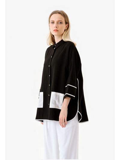 Solid Button Up Long Sleeve Shirt