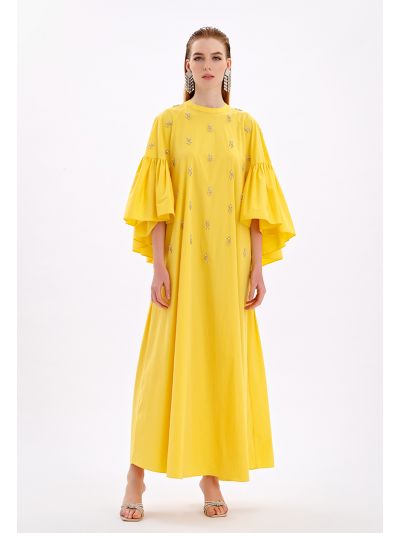 Crystal Embellished Maxi Party Dress -Sale