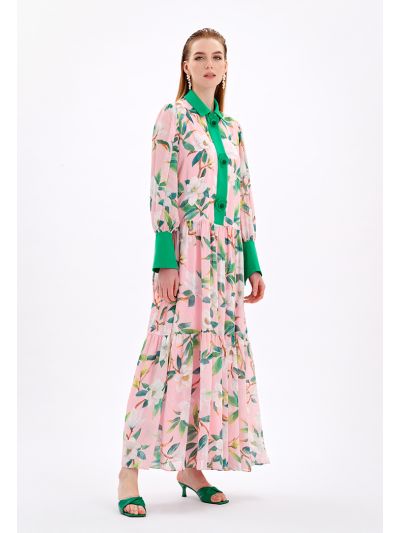 Tiered Floral Print Maxi Dress -Sale