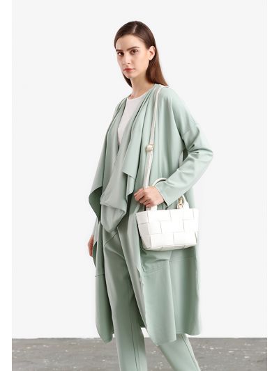 Asymmetrical Irregular Solid Open Outer Jacket -Sale