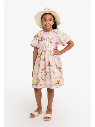 Vibrant Floral Print Dress