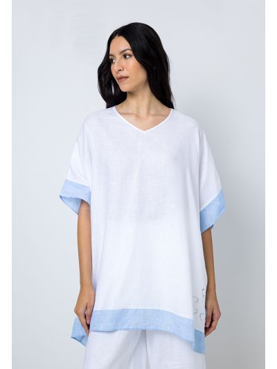 Contrast Schiffli Cape 