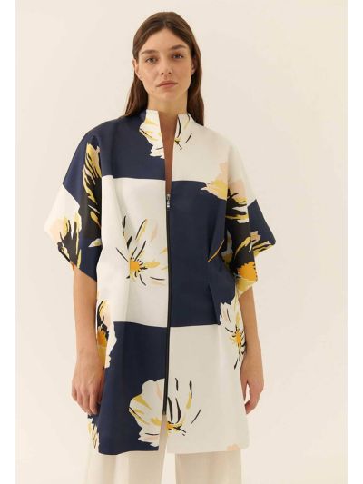 Roman Floral Patterned Jacket Multi Color