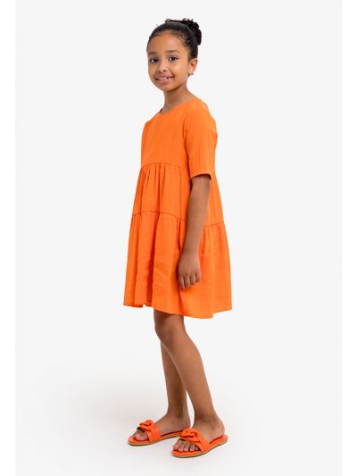 Basic Tiered Short Sleeved Dress