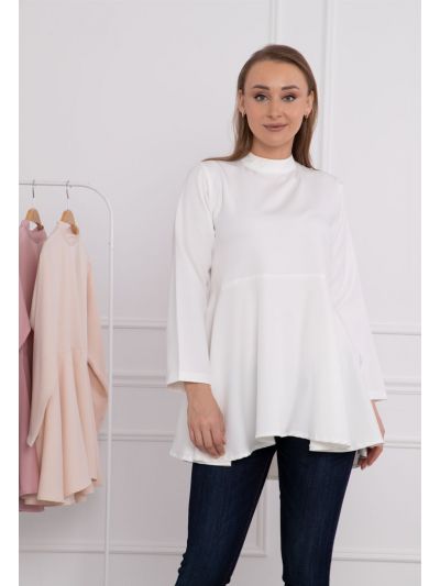 Flared Solid Blouse