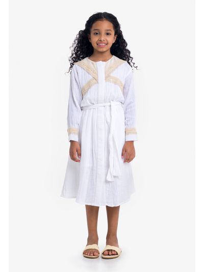 Lace Plisse Midi Dress and Jacket