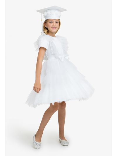 Solid Mesh Tiered Dress