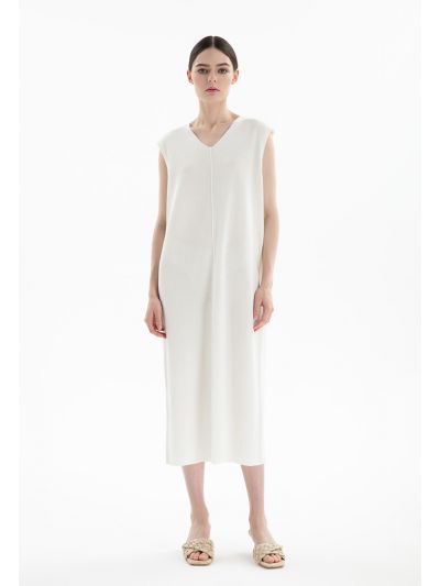 Sleeveless Solid Knit Maxi Dress -Sale
